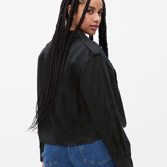 Gap Cropped Utility Shirt NWT - Picture 4 of 5